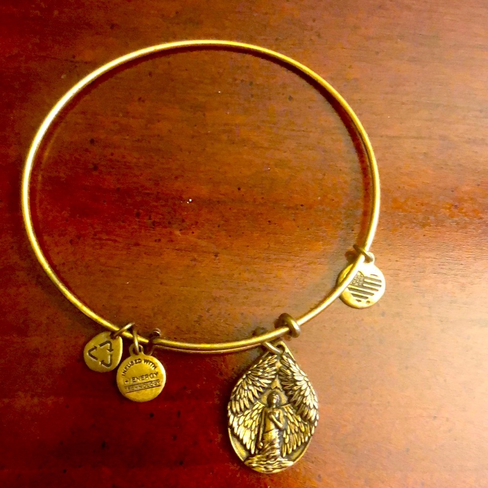 Alex and Ani gold tone Guardian angel bracelet